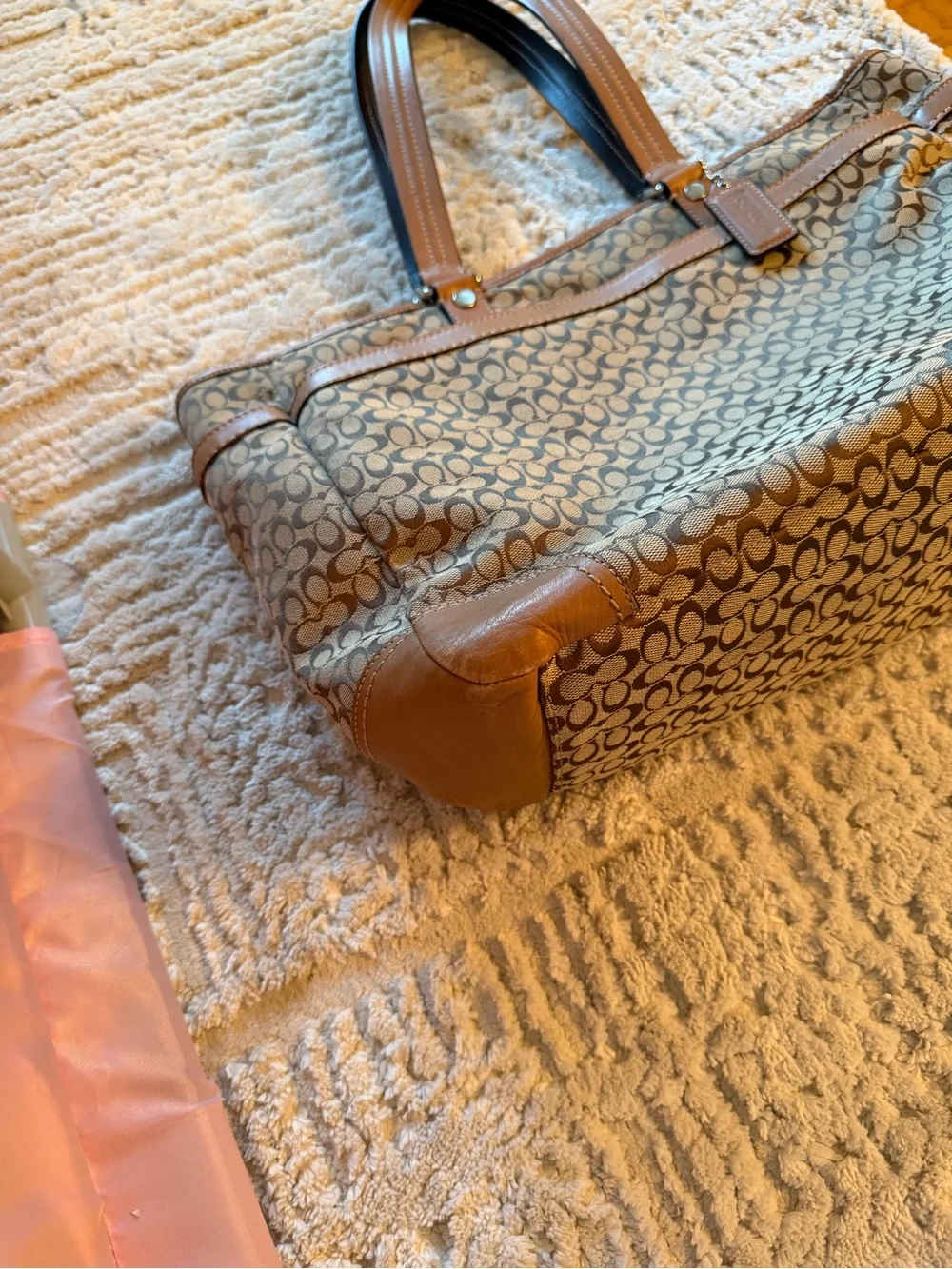 Coach Signature Canvas Diaper Tote Bag